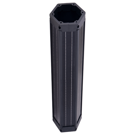 SunWrap – Integrated Solar Pole (hexagonal)-200W - 3